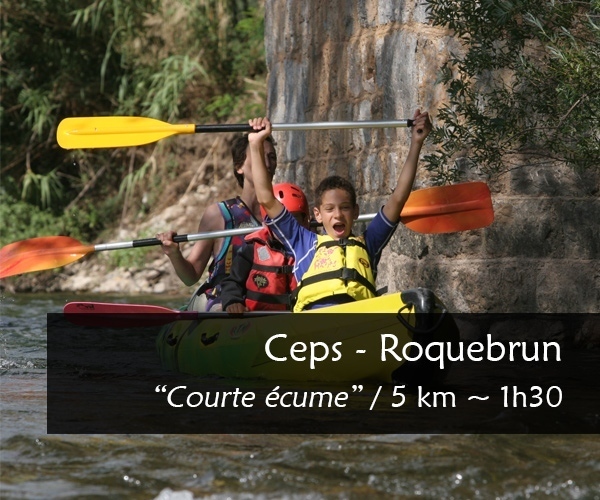 Parcours canoe kayak Orb : Ceps Roquebrun