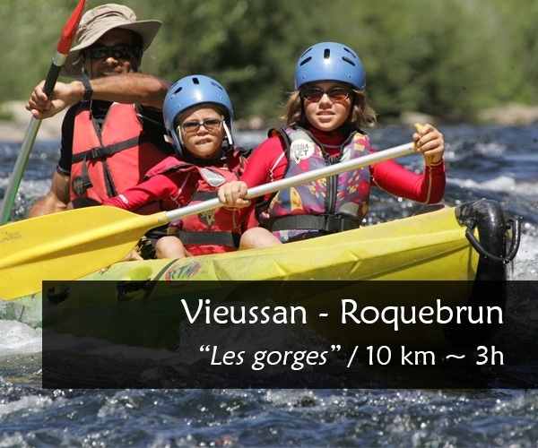 Parcours canoe kayak Orb : Vieussan Roquebrun